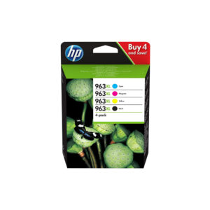 Genuine HP 963XL 4-pack High Yield Black/Cyan/Magenta/Yellow Ink Cartridges (3YP35AE)