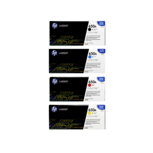 Genuine HP 650A LaserJet Toner Cartridge Set (CE270A CE271A CE272A CE273A)