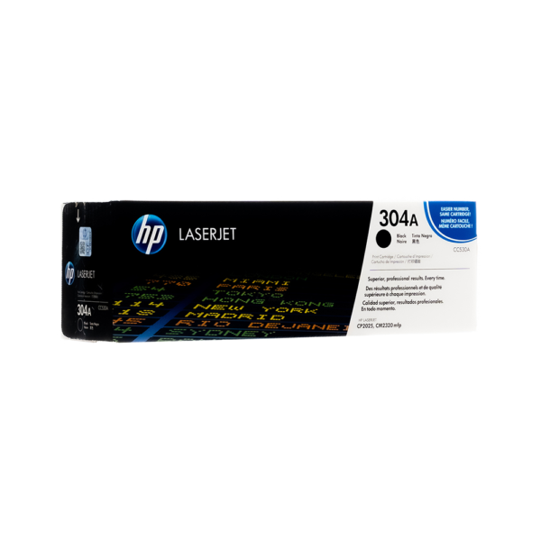 Genuine HP 304A Black LaserJet Toner Cartridge (CC530A)